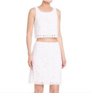 Lilly Pulitzer NWOT Women’s Leafy Palm White Crochet Tank Top Lace Size Small